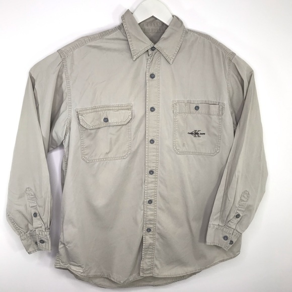 Calvin Klein Jeans Other - VTG vintage Calvin Klein Tan Button Up Shirt L